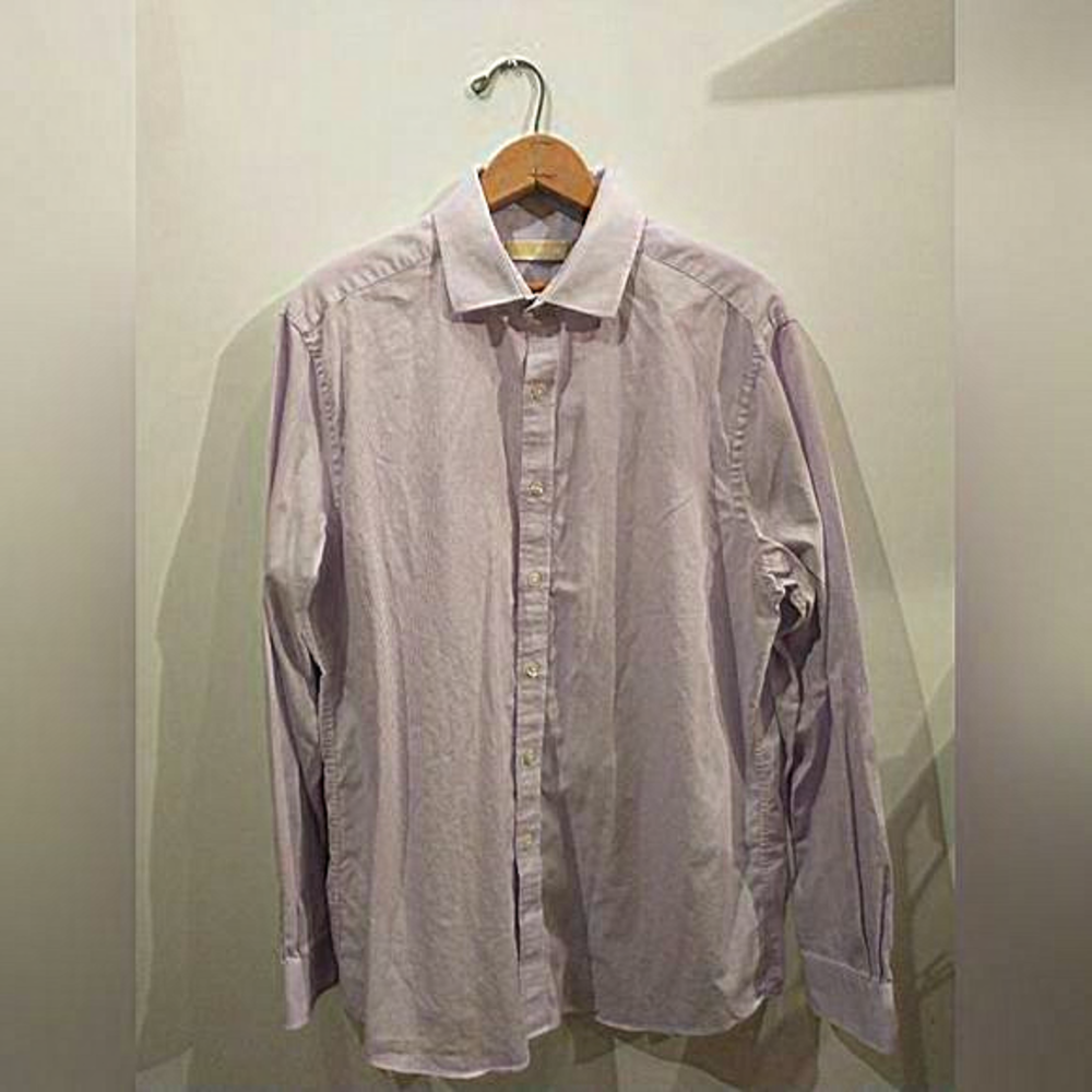 Michael Kors Purple Striped Dress Shirt, 16.5